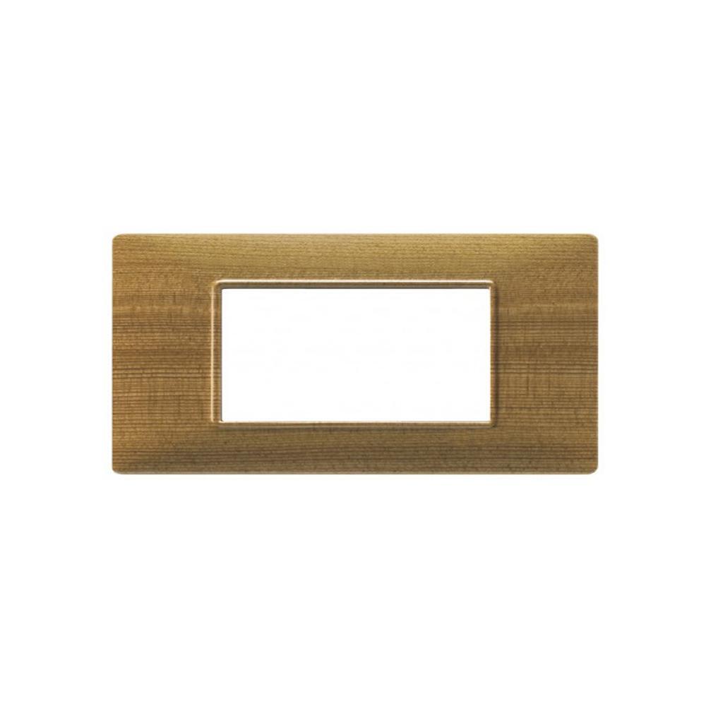 PLACCA 7 POSTI FRUTTI ABETE COMPATIBILE VIMAR /VMR-PLN TECNOPOLIMERO