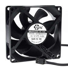 80Mm DC 12V Waterproof Cooling Fan,80X80X25Mm High Speed Cfm,For Computer Chassi