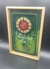 Tanqueray London Dry Gin Large 21"x14" Wall Sign Clock - Vintage tested-WORKING