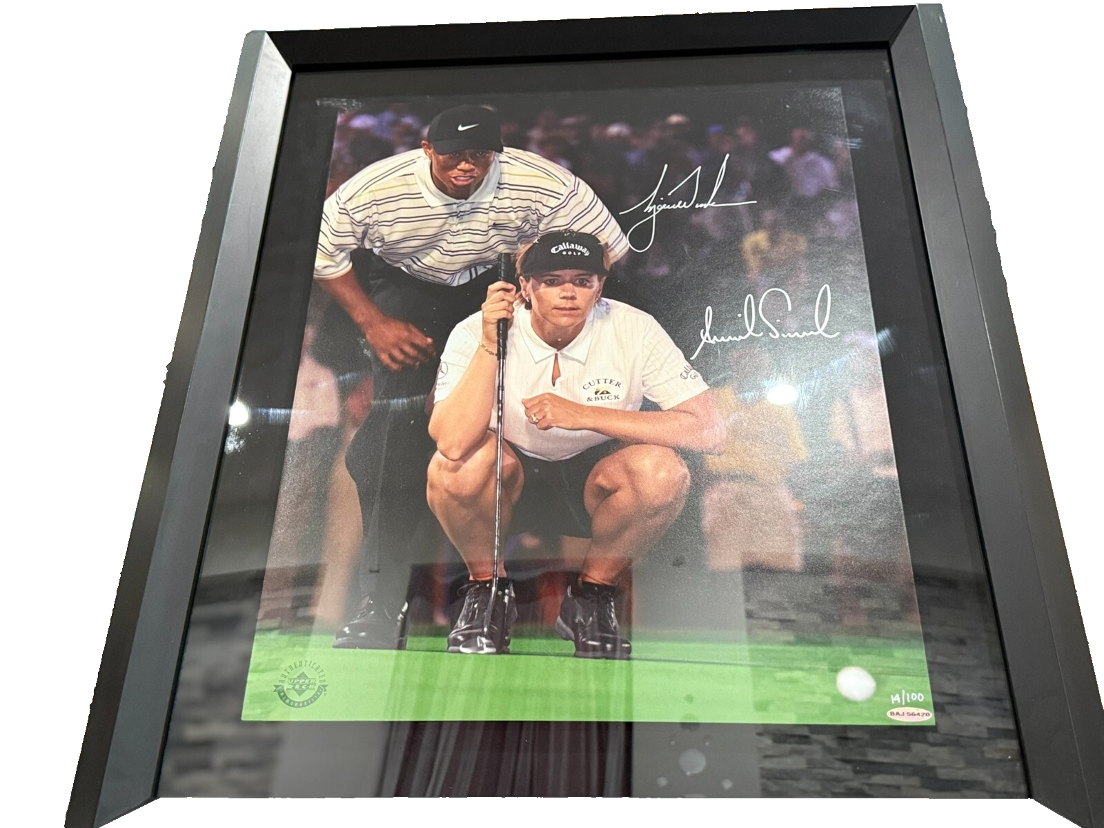 Tiger Woods Autographed Signed & Annika S renstam 16x20 Photo 