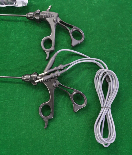 Pinces Bipolaires Laparoscopiques 5mm - 2 Pièces, 330mm De Long, Réutilisables Et Autoclavables