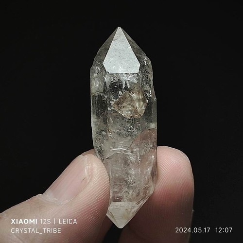 18g Natural Clear Skeletal Crystal Quartz Double Terminating Healing 4572 - Picture 18 of 18