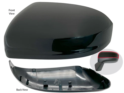 For Mirror Cover Glossy PTM Black 2014 2015 Honda Civic 4D 2D Driver Left Side