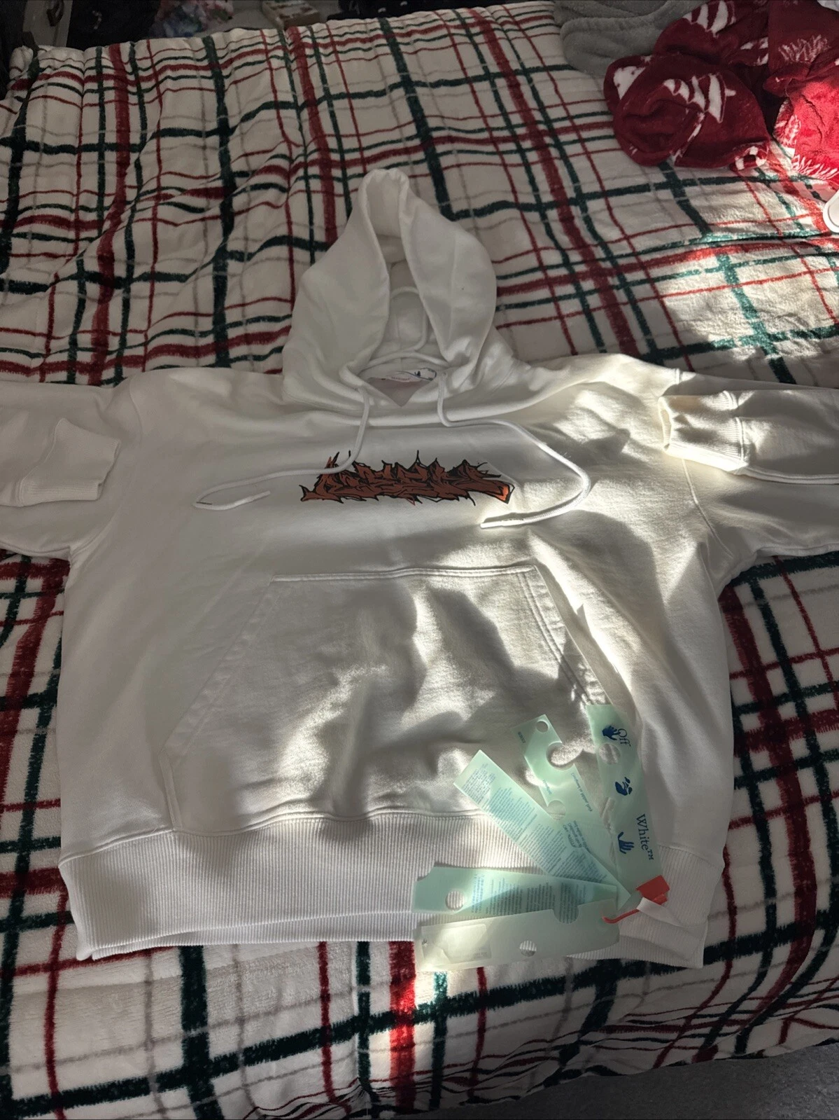 OFF WHITE felpa con cappuccio off white piccola