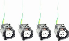 Set of 4PCS Fuel Injector Connector Plug Harness Pigtail Wire FJ1192 16600-1KT0A