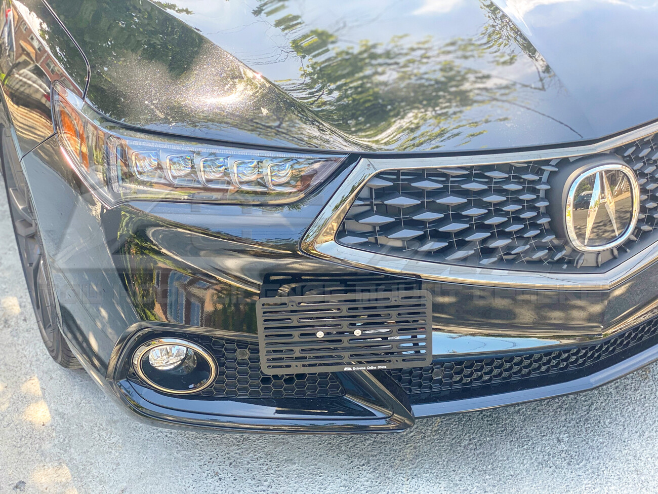 EOS Plate For 1820 Acura TLX Front Bumper Tow Hook License Mount