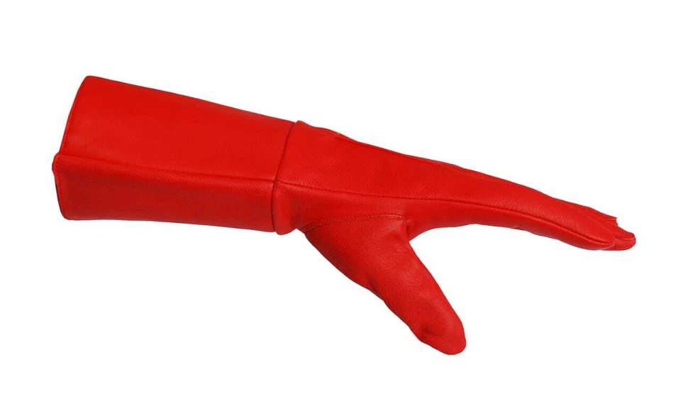 皮革手套长臂袖口中世纪文艺复兴角色扮演手套Amara衬里 — 第 3/4 张图片