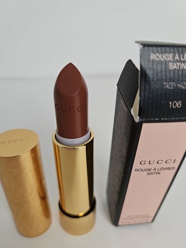 Gucci Rouge A Levres Satin Lip Colour #106 Tacey Hazel BNIB - Picture 2 of 6