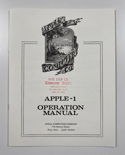Apple-1 Operation Manual, Basic Manual, Cassette Interface Manual / 2ND EDITION