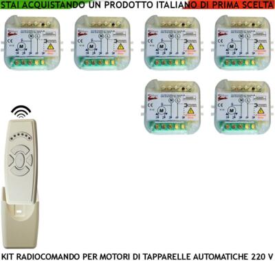 Centralina Con Telecomando Per Tapparelle E Serrande - Kit Universale RF Con Raggio 100m - Foto 10