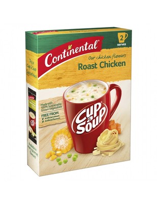 (2 serves) Continental cup-a-soup - hearty roast chicken 75g (9300667015012)
