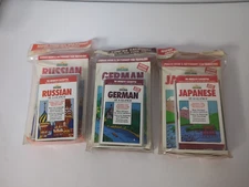LOT OF 3 PHRASE BOOK & DICTIONARY - RUSSIAN, JAPANESE, GERMAN