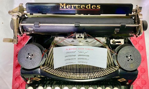 ANTICA MACCHINA DA SCRIVERE MERCEDES +CUSTODIA -Deutsches Reich 1931 - Foto 4 di 17