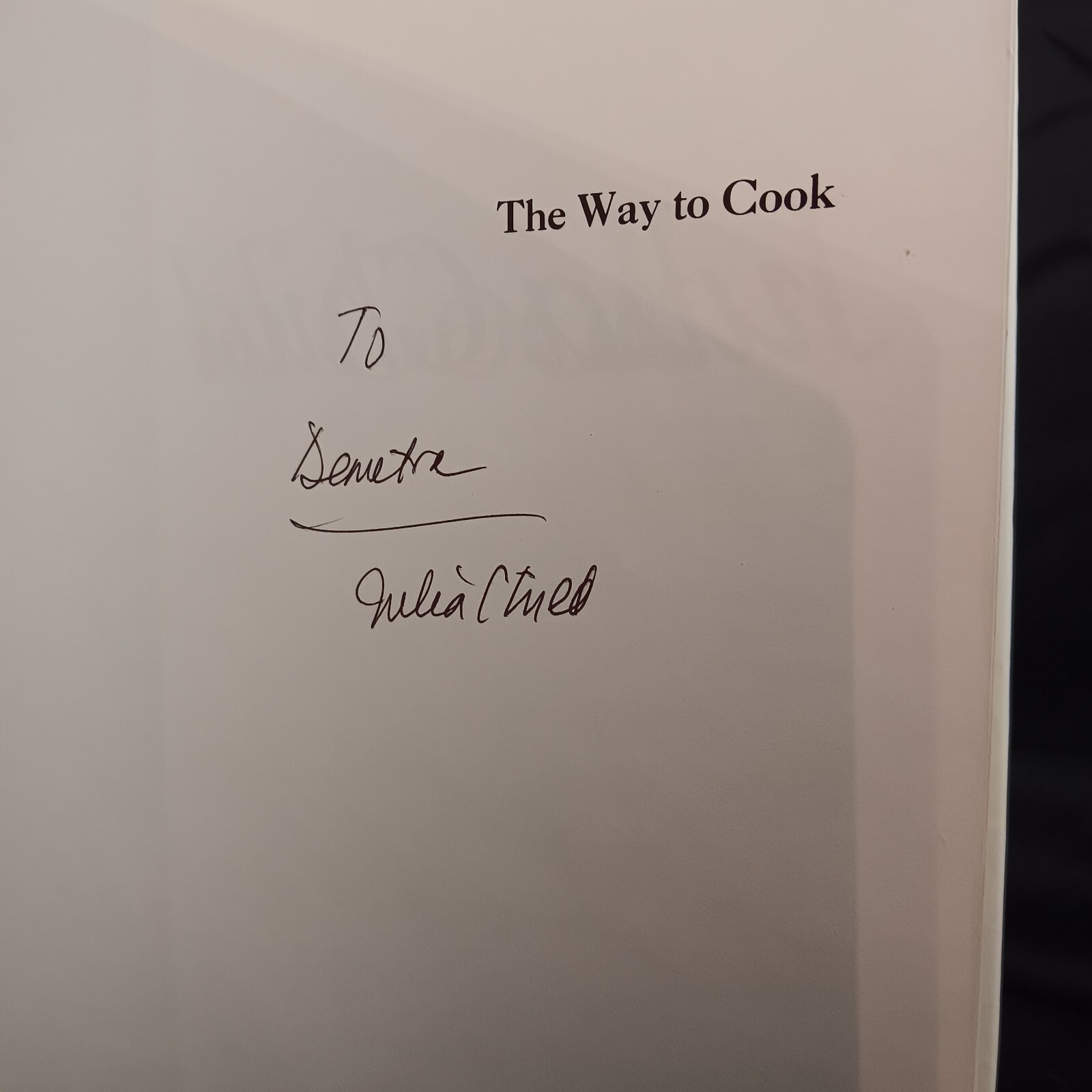 The Way to Cook JULIA CHILD collectible gift ✎ SIGNED ✎ vintage Cookbook
