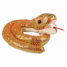 Rhode Island Novelty Plush - METALLIC SNAKE (Orange - 54 inch) - New Stuffed Toy