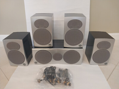 Athena Technology C.5 S.5 Home Theater Speakers Center & Surround + 4 brackets
