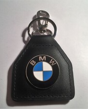 1 x BMW Quality Metal and Leather Key Chain/Ring 2 clip, Car, Motor Cycle
