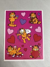 Garfield The Cat Jim Davis 1978 Vintage Sticker Sheet Stickers