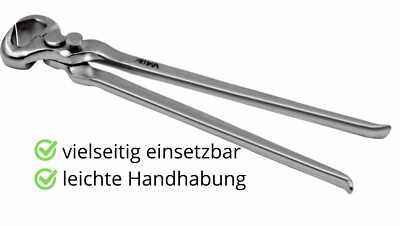 AMKA Hufzange Mit Feder Aus Edelstahl – 3 Größen Wählbar, Für Präzise Hufpflege