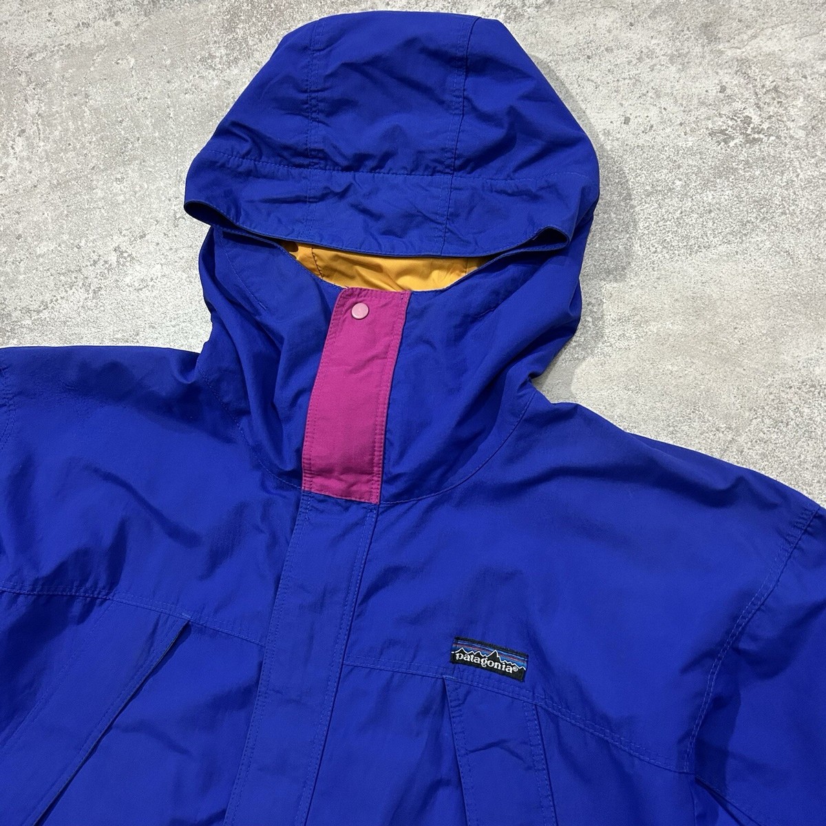 VTG 90s 00s PATAGONIA STORM JACKET MOUNTAIN PARKA BLUE PINK