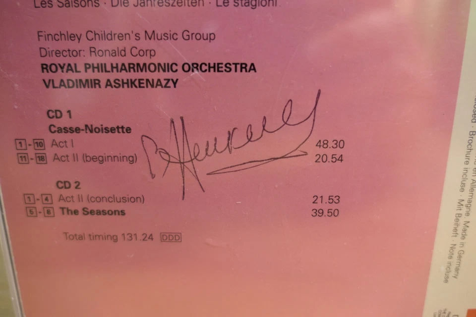 Vladimir Ashkenazy *SIGNED* Tchaikovsky The Nutcracker Decca 2 CD - Image 4 of 4