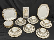 Fürstenberg Porzellan Service 6 Gedecke / 2 Gebäckplatten Grecque / Dekor 77