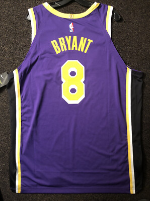 Kobe Bryant Purple #8 Lakers Nike Authentic Jersey Sz 56 Length +2