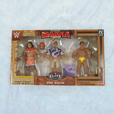 The Rock, Rocky Johnson & Peter Maivia WWE Elite Maivia Legacy 3
