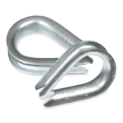 5 Stück Kauschen 10mm – Verzinkter Stahl – Für Drahtseile & Stahlseile – Seilendverbindung Für Boot, Segeln & Schiffbau – Robust & Kalibriert