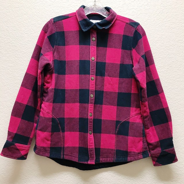 womens plaid fleece lined jacket