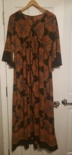 Shein Black, Brown, Blue 3/4 Sleeve Maxi Dress - Size 0XL