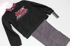 Van Heusen Boy's Dress Shirt Pants Set Red Train Black Size 5 NEW NWT