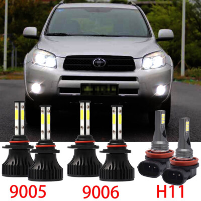 Kit De 6 Bombillas LED Para Toyota RAV4 2006-2012 | Luz De Cruce, Carretera Y Antiniebla, 6000K