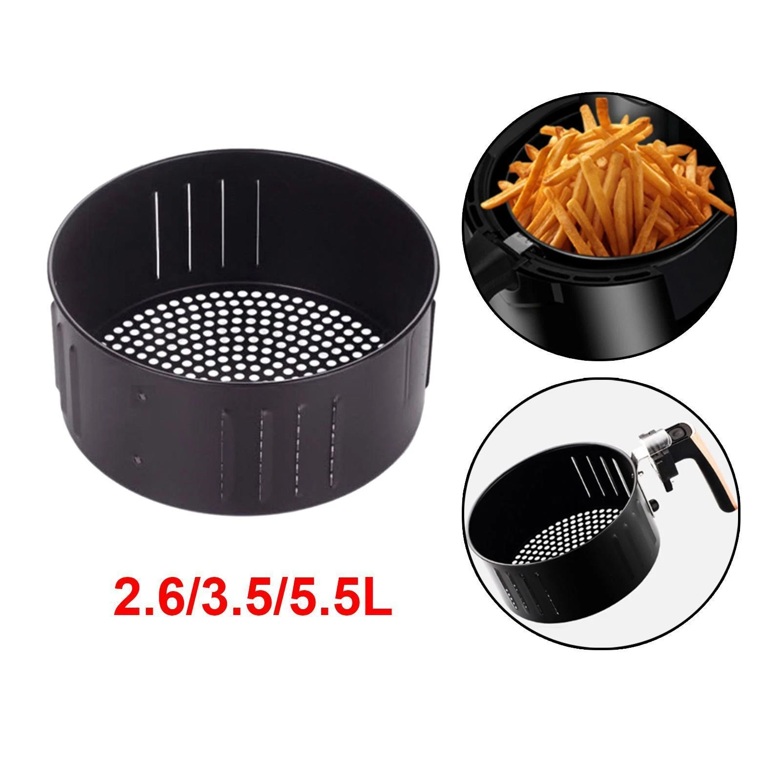 Air Fryer Replacement Basket Easy to Store Roasting Cooking Baking Tray
Opens in a new window or tab