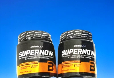 (61,88€/kg)BioTech USA 2 Dosen Supernova Pre-Workout Drink je 282g(Gesamt 564g)