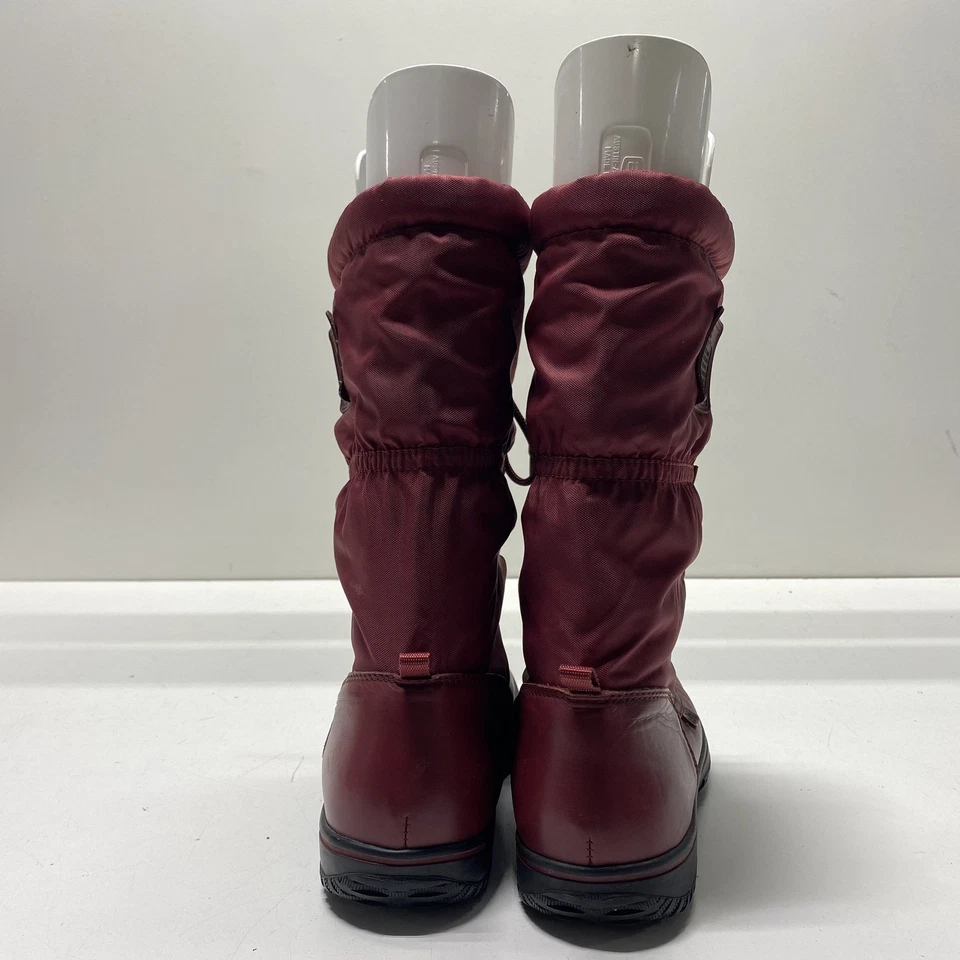 Coach Women's Burgundy Lace-Up Snow Boots Size 8.5B - Image 4 of 4