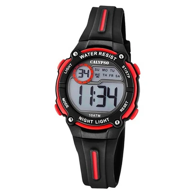 Armbanduhr Kunststoff PUR schwarz K6068/6 Kinder Uhr Calypso Digital UK6068/6 - Bild 1 von 4