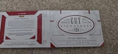 2021 Panini National Treasures - Cut Signature Booklets Stan Musial #CSB-SM02/10