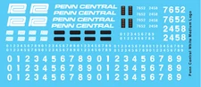 N Scale - Penn Central Locomotive Medium White Logo