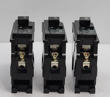 Lot of 3 - SIEMENS BQ1B015 1 POLE 15A 120/240V CIRCUIT BREAKER 2WS2-7 