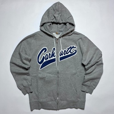 Carhartt Hooded Memory Jacket Vintage 90s Hoodie grau L Zip Kapuzenpullover
