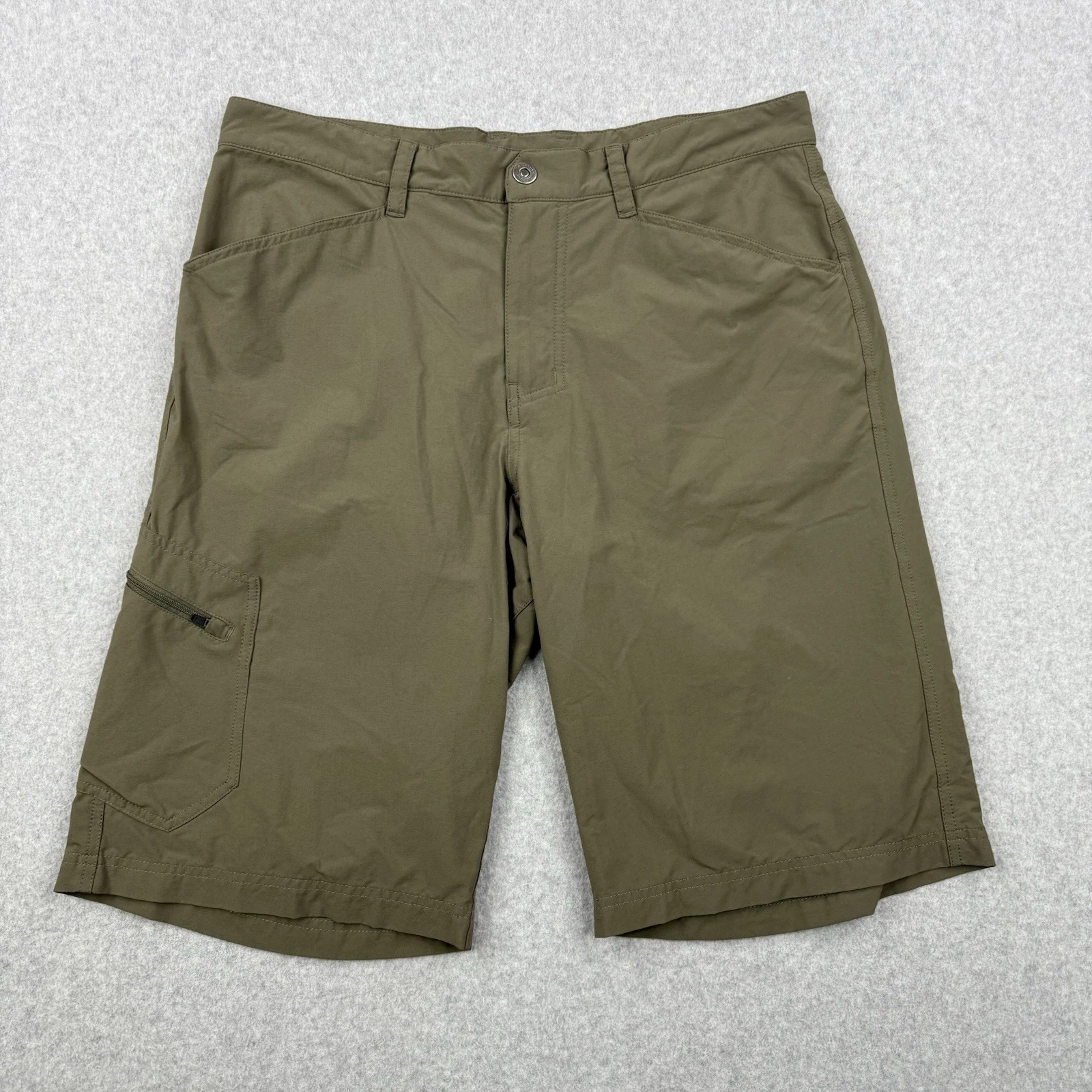 Vintage Patagonia Shorts Mens 34 Green Cargo Lightweight Hiking Outdoor Gorpcore
