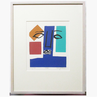 Masanari Murai Face Lithograph Signed Framed ED150 (1987) Japanese Art