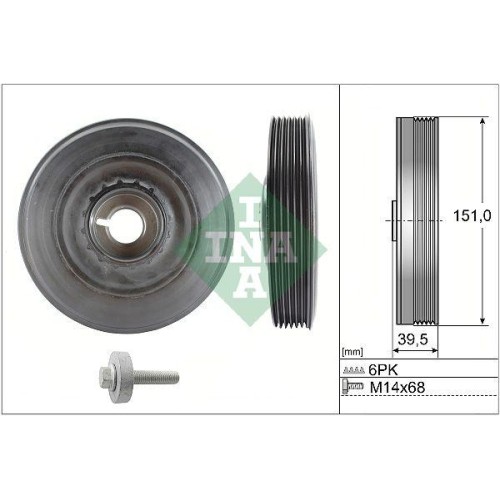 Riemenscheibensatz Kurbelwelle Schaeffler Ina 544 0090 20 FüR Mercedes Benz-image