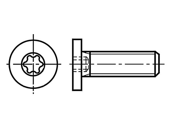 100X 3060009 Schraube M4X10 0,7 Kopf: Zylinder Torx® TX10 Stahl Zink Bossard-image