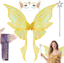 Fairy Wings Adult Women - Butterfly Angel Wings, Fairy Costume Accessories for W