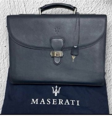 MASERATI Leather Briefcase Bag