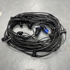 Ex-Hire Festoon Lighting String 50 Metre w/ 25 BC Lampholders @ 2 Metre Spacing