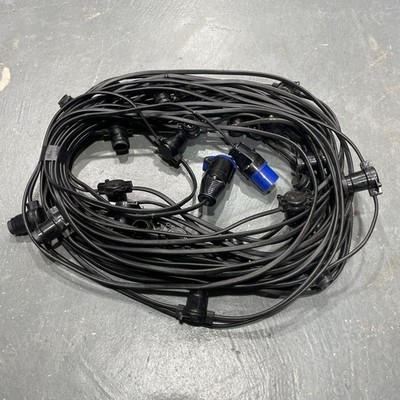 Ex-Hire Girlande Lichterkette 50 Meter mit 25 BC Lampenfassungen @ 2 Meter Abstand