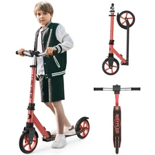 Wayplus Adjustable Foldable Kick Scooter-Red
